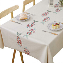 Table Cloth Wipeable PVC Tablecloth Waterproof Wipe Clean Plastic Vinyl Table Cover Protector Square for Outdoor Picnic Party (51x51 inch, Fish)