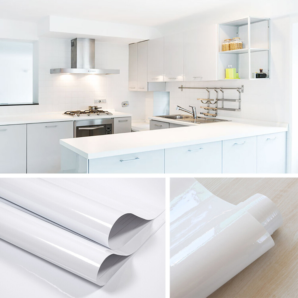 60*200cm White Glossy Self Adhesive Furniture Wall Protector Sticker