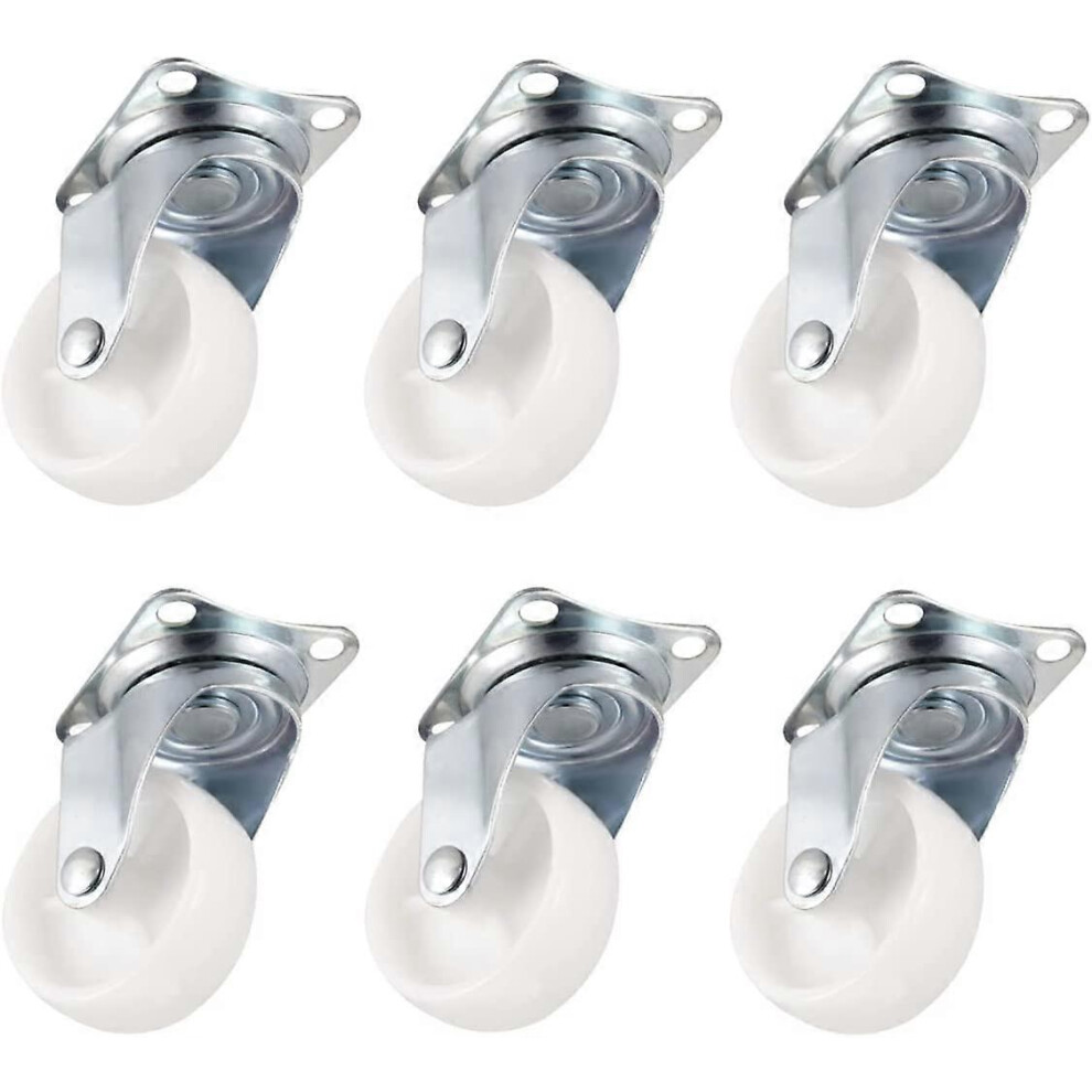 6 Pcs Universal Swivel Castor Rubber Wheels Casters Wheels Heavy Duty Caster Wheels 5004229400790