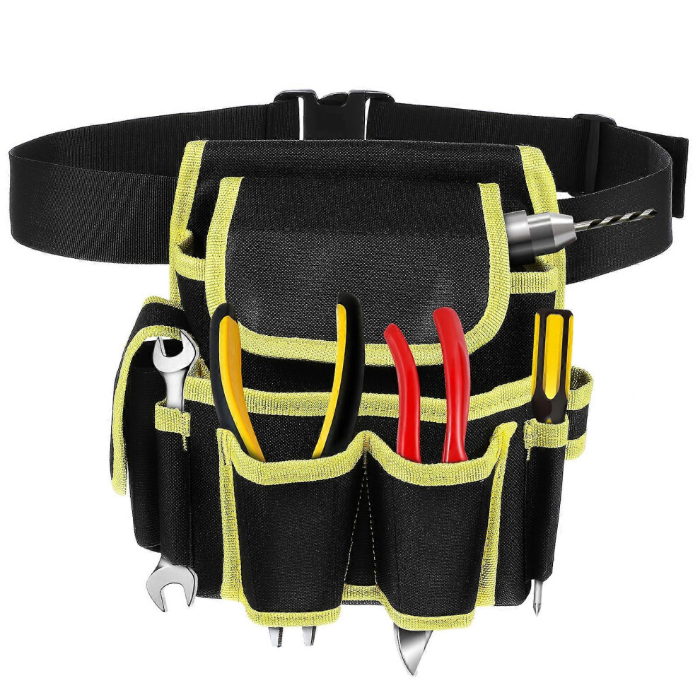 (As Show, One Size) Tool Belt Pouch Electrician Tool Belt Electrician Tool Pouch Tool Bag Organizer Electrical Tool Storage Bag 6974185860411