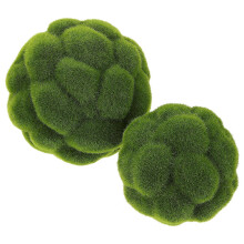 (As show, One size) 2pcs Simulated Moss Balls Artificial Plant Moss Balls Topiary Ball Ornament
