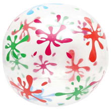 (As show, One size) 1PC Creative Printing Transparent Inflatable Ball Playing Stretch Ball for Children Outdoor Beach (80cm Diameter)