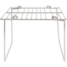 (As show, One size) 1pc Outdoor Barbecue Grill Accessory Stainless Steel Grate Rack Camping Tool