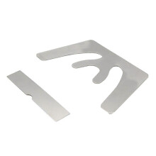 (As show, One size) 2pcs Stainless Steel Dental Occlusal Maxillary Casting Jaw Plate Autoclavable Mouth Guard Oral Teeth Tool