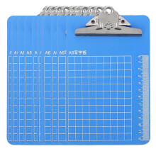 (As show, One size) 10Pcs Plastic Clipboards Clip Boards with Ruler Measurement A6 File Holder
