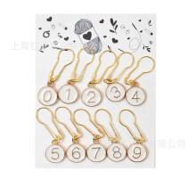 (As show, One size) 10Pcs Zinc Alloy Knitting Marker Sets Circular Knit Stitch Markers Handmade Metal Stitch Markers