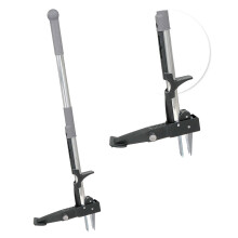 Weed Puller Stand Up Weeder Hand Tool with 4 Claws Foot Pedal Long Root Picker