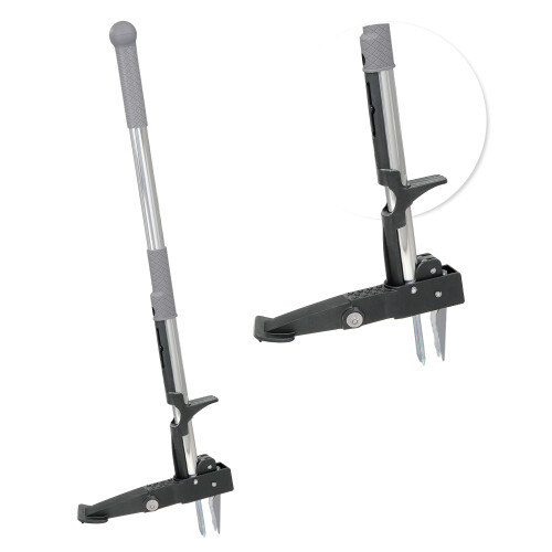 Weed Puller Stand Up Weeder Hand Tool with 4 Claws Foot Pedal Long Root Picker