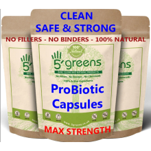 ProBiotics for Gut Health Bacillus Coagulans 15 Billion CFU 600mg 5greens Vegan