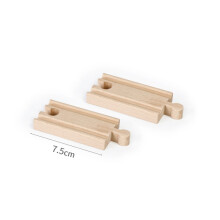 (Holzgleise 2 Stück A15) Kinder-Holzeisenbahngleis-Zubehör, Buchenholz, alle Arten von hölzernen Eisenbahngleisstücken,