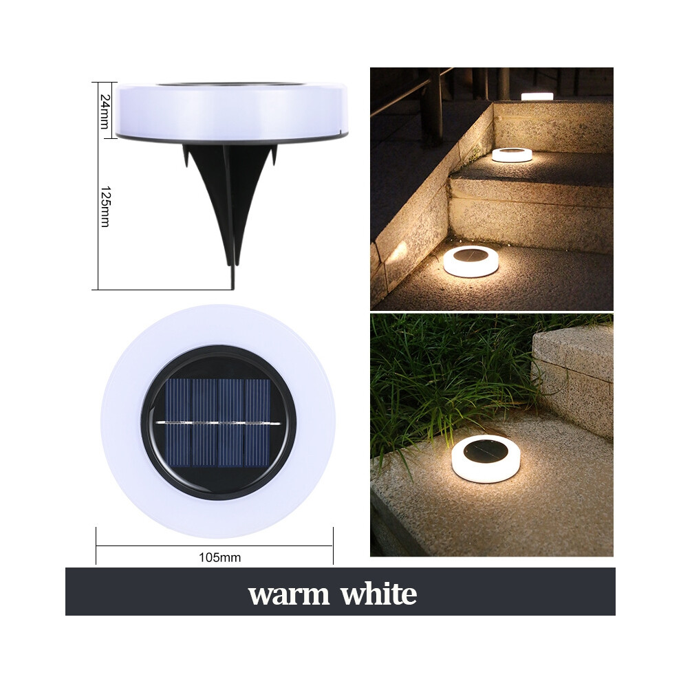 (8 lampes Ã disque LED - paquet de 4) Lampes solaires de sol pour dÃcorations extÃrieures, 12 lampes