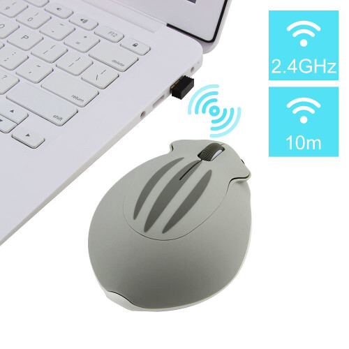 (Πράσινο) Cute Wireless Mouse Mouse Hamster Design Creative Mouse Εργονομικά Μίνι 2