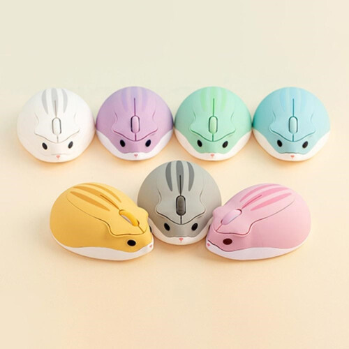 (Πράσινο) Cute Wireless Mouse Mouse Hamster Design Creative Mouse Εργονομικά Μίνι 1