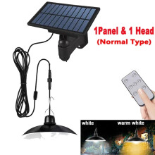 (1 głowica (typ standardowy) - biały) Zewnętrzna lampa wisząca solarna wodoodporna lampa LED żyrandol
