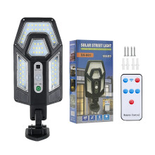 (55 diod LED) 12000 lm Lampa solarna zewnętrzna z czujnikiem ruchu i światłem słonecznym 8 m Pilot Solar