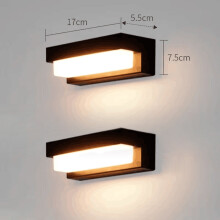(17 cm - 2 szt. - trójkolorowe) Lampy zewnętrzne LED zasilane energią słoneczną, balkon, wodoodporna