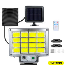 (240 COB) Kinkiety LED zasilane energią słoneczną, typu split, oświetlenie garażu i podwórka, superjasne,