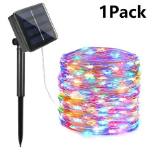 (1x Wielokolorowy-32M 300LED) 4 sztuki Solarnych Lampek Choinkowych LED Zewnętrzna Girlanda LED Wodoodporna