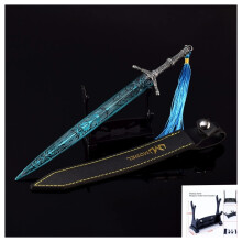 (Modell mit Ständer)Bloodborne Game Peripheral Metal Weapon Holy Moonlight Sword Crafts 1:6 mit Ledertasche