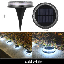 (17 diod LED Zimne - Opakowanie 12 szt.) Lampy solarne do dekoracji ogrodowych, 12 lamp solarnych LED