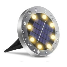 (Dilei 1 szt. ciepłe światło) IP68 LED zewnętrzna lampa solarna zasilana energią słoneczną, oświetlenie