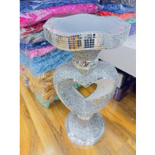 Silver Mirrored Side Table