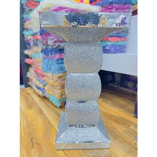 Silver Mirrored Side Table 2