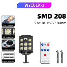 (W7101A-3) Lampy uliczne zewnętrzne zasilane energią słoneczną o mocy 30000 W, 598 diod LED, 30000 lumenów,