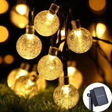 (Warm-50LED 9,5M) Zewnętrzna lampa solarna IP65 wodoodporna girlanda świetlna solarna do ogrodu
