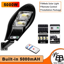 (Lampa solarna 84LED-1) 10 000 W Ulepszona zewnętrzna lampa uliczna solarna, wodoodporna, kompatybilna