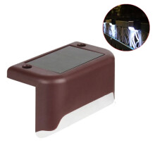 (Brązowo-białe światło - 16 szt.) Lampa solarna LED na schody IP65, wodoodporna, ogrodowa