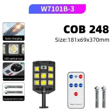 (W7101B-3)713COB Zewnętrzne, mocne lampy solarne, oświetlenie domu, ogrodu, lampa ścienna z czujnikiem