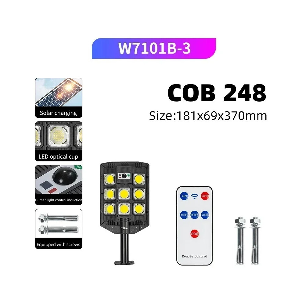 (W7101B-3) 713COB Lampes solaires d'extérieur puissantes Éclairage Maison Campagne Jardin Applique murale
