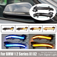 (Bleu-jaune) pour BMW série 2 X1 X2 F48/F45/F46/F39 LED rétroviseur latéral dynamique clignotant bleu
