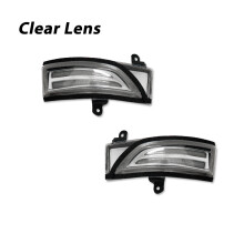 (Lentille transparente) 2Pc LED lumière de miroir latéral dynamique clignotant dynamique lampe de Position