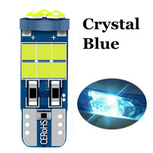 (Bleu cristal) 10 pièces nouveau T10 W5W LED très brillante feux de stationnement de voiture intérieur