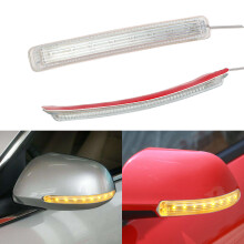 (Jaune) LEEPEE FPC clignotant jaune doux 8 SMD universel Auto rétroviseur bandes LED voiture