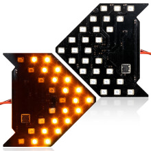 Panneau de Circuit imprimé LED 27-SMD, Flash séquentiel dynamique en 3 étapes, pour clignotant derrière