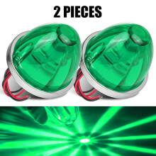 (2 pièces vert) 12V 24V grande pastèque marqueur Led clignotant indicateurs voyant d'avertissement pour