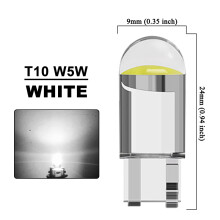 (Blanc-50 pièces) ampoule LED COB de voiture T10 W5W Signal lumineux 12V 7500K blanc Auto intérieur