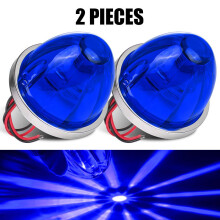(2 pièces bleu) 12V 24V grande pastèque marqueur Led clignotant indicateurs voyant d'avertissement pour