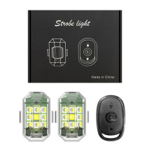 (2lamp-RGB) lumières de moto à distance RC Drone LED Flash lumière sans fil pour avion à aile fixe RC