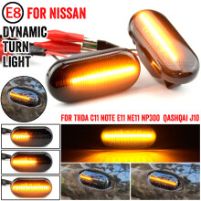 (Noir fumé) clignotant dynamique LED pour Nissan Tiida C11 Note E11 Micra K12 NP300 Navara D40
