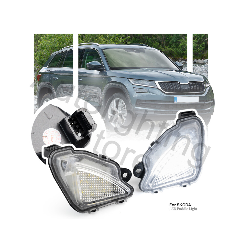 2x pour Skoda Octavia Superb Kodiaq Karoq 2017-2021 VW t-roc 2020 LED sous miroir latéral lumière de