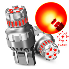 (Flash stroboscopique rouge-7443 W21/5W T20) 2 pièces 7443 LED Canbus feu stop T20 W21/5W W21W 7440