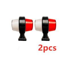 (2 pièces rouge blanc) 2 pièces 12v-36v feux de camion lampe de remorque feu arrière camion indicateurs