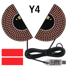 (Y4) LED feux de signalisation pour pare-brise de voiture USB clignotant LED décoration lumière voiture