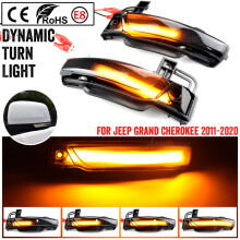 Clignotant dynamique indicateur LED clignotant rétroviseur lampe séquentielle pour Jeep Grand Cherokee