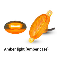 (Lumière ambre ambre-3 pièces) feux de position de calandre LED avec ensemble de lentille de projecteur