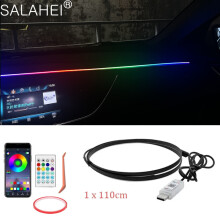 (110 cm) voiture LED intérieur bande lumineuse rvb Fiber optique atmosphère néon Kit d'éclairage nouvelle